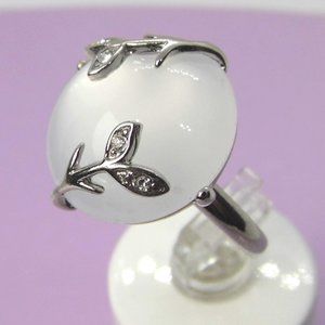 Opalite LEAF Wrap Ring size 8